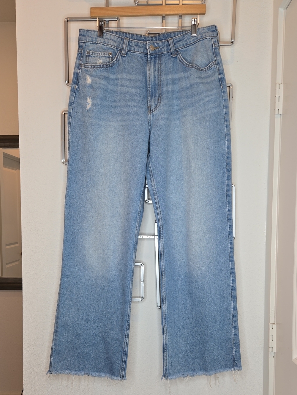 H&M &Denim Wide-Leg Denim Jeans Ultra High Waist Women's Size 12
